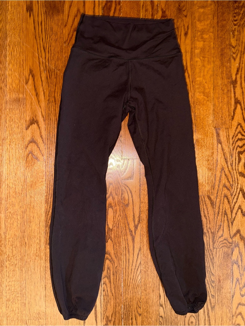 aerie Kids Black High-Waist Leggings with Cuffed Ankles